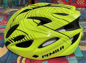 casco bici mtb giallo fluo Pemila tg L