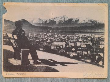 Cartolina Lubiana Posta Militare PNF B/N 1941