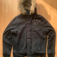 Giubbino invernale Aeropostale nero con cappuccio