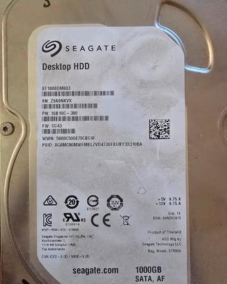 Hard disk Seagate 1TB 7200rpm - salute 100% test