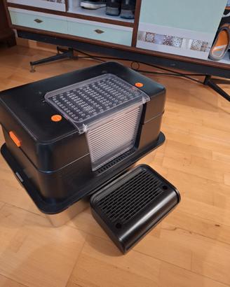 Lettiera XL Gatti Acciaio Inox Apertura Laterale