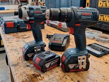 Trapano Bosh  GSB 185-LI + Avvitatore ad Impatti