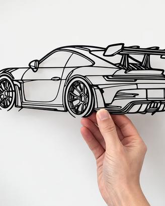 Silhoette Auto Porsche 911 GT3 RS Prospettiva