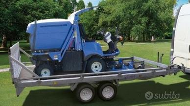 Rimorchio 2 assi piano inclinabile 355 x 180 cm