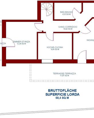 Appartamento con giardino e 3 camere da letto