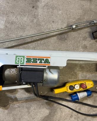 Argano elettrico Beta 220V 200 kg con gruetta