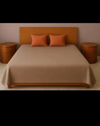 letto matrimoniale in legno color ciliegio