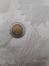 moneta bimetallica 500 lire "testa piccola"