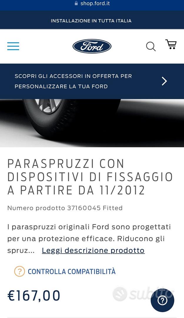 Paraspruzzi con fissaggio Ford Kuga 2013-2019 - Accessori Auto In vendita a  Treviso