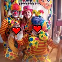 Costumi carnevale: famiglia pagliacci