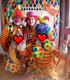 Costumi carnevale: famiglia pagliacci