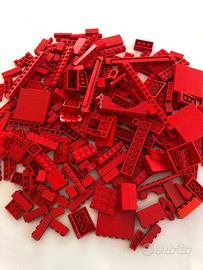 Lotto Pezzi Sfusi Lego Rossi 500g Lavati e Sanific