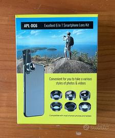 APEXEL 6 in 1 Kit obiettivi fotocamera smartphone 