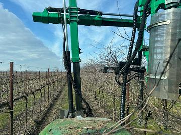 Prepotatura meccanica a margherita - vigneti