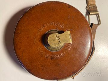 Metro inglese d’epoca 20m Chesterman-cuoio/ottone