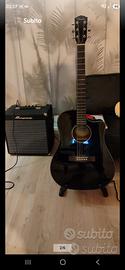 Chitarra acustica Fender + amplificatore Ampeg 30w