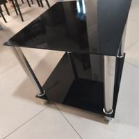 tavolino vetro nero 