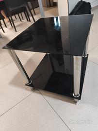 tavolino vetro nero 