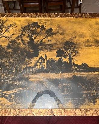 QUADRO SU VELINA CON CHINA