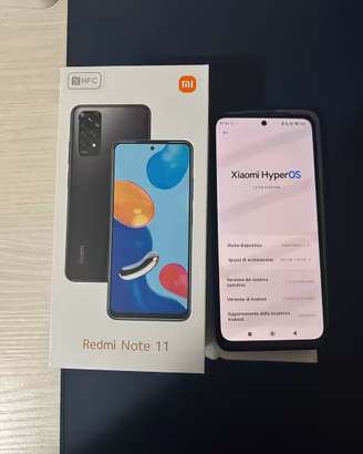 Redmi Note 11 4/128GB con scatola e cover