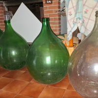 Set 4 Damigiane Vintage in Vetro