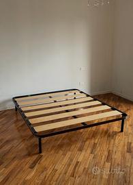 Rete matrimoniale ortopedica doghe in legno larghe