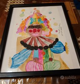 Clown contornato da bolle