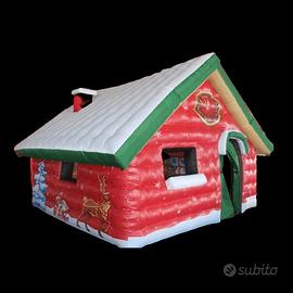 Gonfiabile Casetta di Babbo Natale per feste