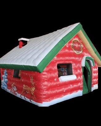 Gonfiabile Casetta di Babbo Natale per feste