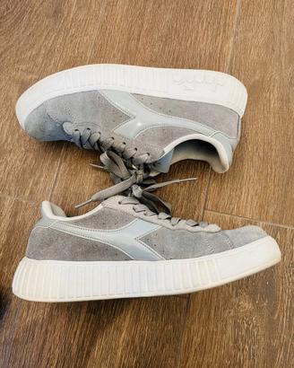Diadora scamosciate donna grigie e bianche  n. 40