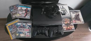 PS3 ultra slim 12gb 2 pad e 7 giochi