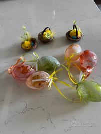 Decorazioni pasqua pulcini e uova