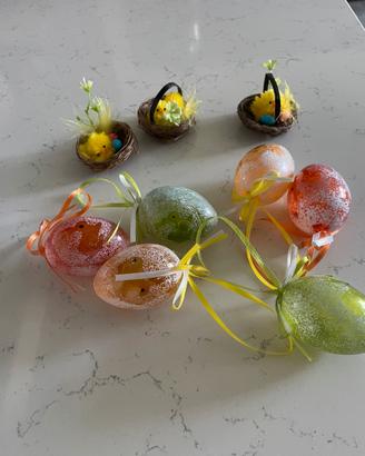Decorazioni pasqua pulcini e uova