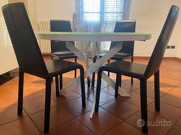 Tavolo Bontempi "Barone" + 4 sedie - RITIRO A MANO