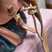 Borsa vintage in vera pelle a secchiello Pollini