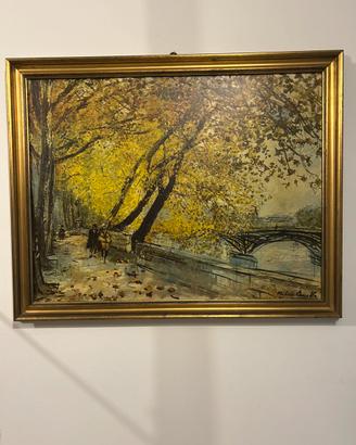 Quadro Michele Cascella "Autunno a Parigi"
