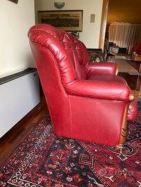 Divano due posti in vera pelle