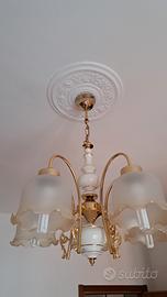 Lampadario  ottone classico