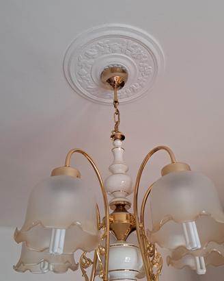 Lampadario  ottone classico