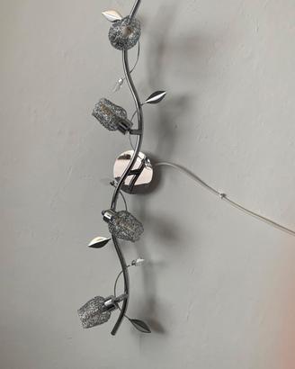 Faretti Appliq  Neoclassico  grigio argento crista