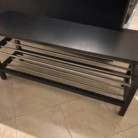 Panca con vano scarpe Black 108x34x50