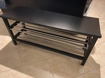 Panca con vano scarpe Black 108x34x50