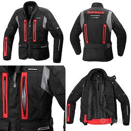 GIACCA TESSUTO MOTO SPIDI TRAVELER RED PROTEZIONI