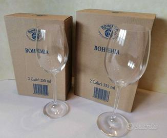 Set di n. 24 Calici da Vino in Vetro di Bohemia