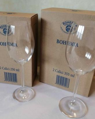 Set di n. 24 Calici da Vino in Vetro di Bohemia
