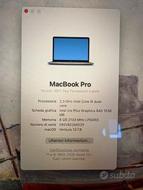 MacBook Pro 13” 2017, 256 GB