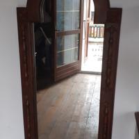 specchio di legno artigianale 