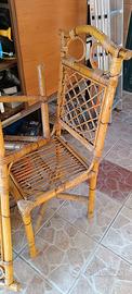 sedie rattan/bambù intrecciato 