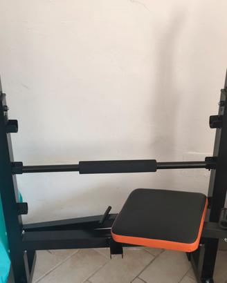  Panca Palestra Multifunzione + Rack Bilanciere 