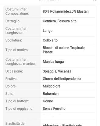 Costume da donna